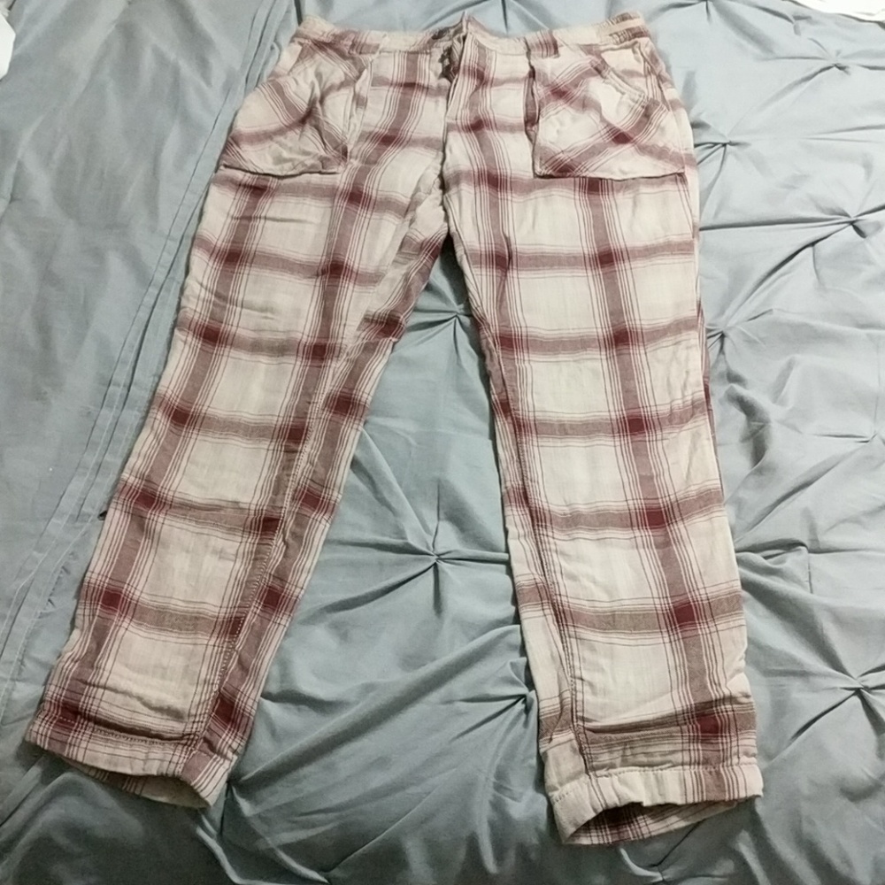 High Waisted Plaid Trousers + - image 1